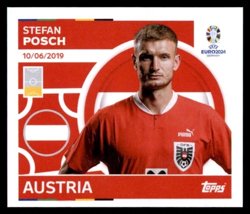 Topps Euro 2024 Sticker - Stefan Posch Austria No. AUT5