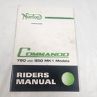 OEM Original Norton Owner's Rider's Manual Book 750 & 850 Commando MK1