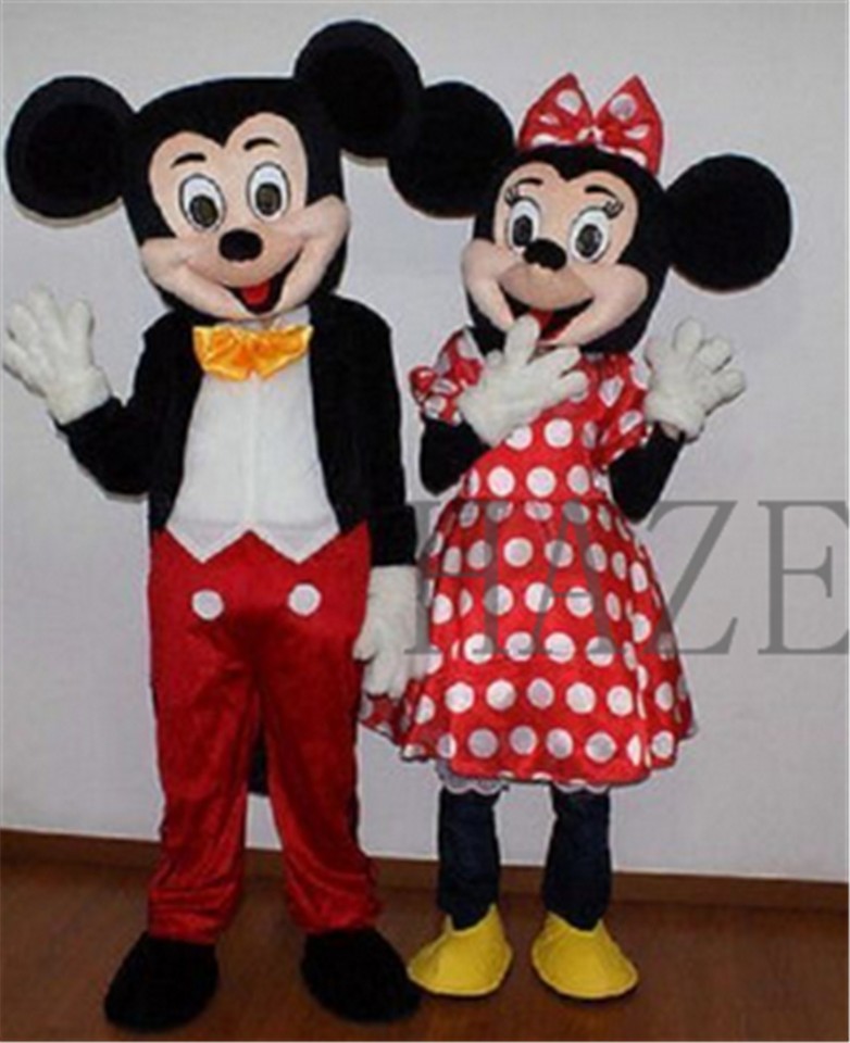 MICKEY RATÓN Y MINNIE RATÓN Mascota Cosplay Disfraz Halloween Adulto