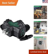 Listed 3 Outlet Indoor/Outdoor Wall Adapter - Weatherproof Power Splitter