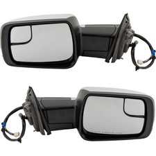 Mirrors For 2019-2022 Ram 1500 Lh Rh Power Heated Power Fold W Blind Spot Chrome