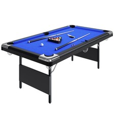 Portable 6-7ft Billiards Table Folding Pool Table for Adults Game Room Home