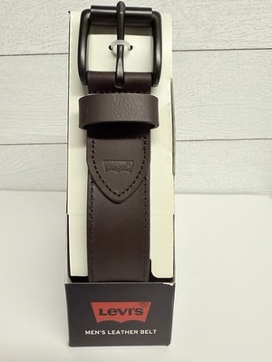 Levi's Men's Leather Belt Brown With Metal Buckle Size Large 38-40 New