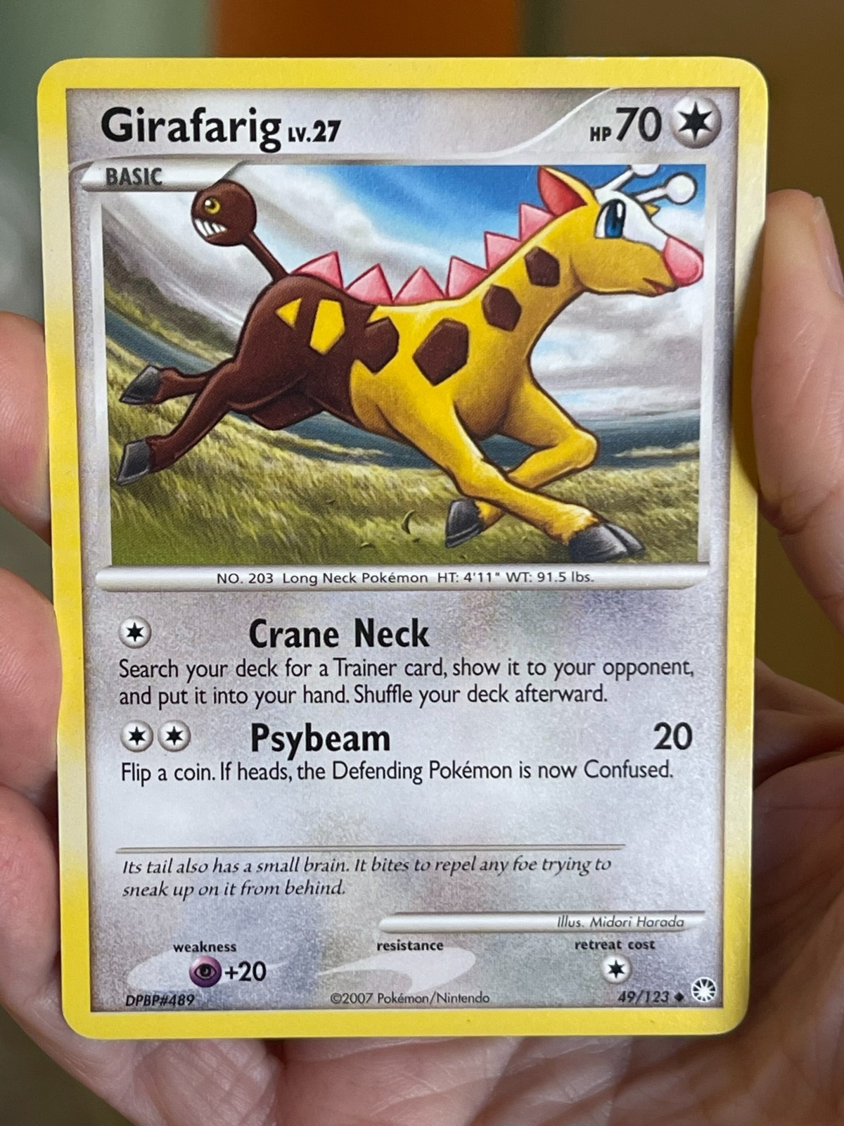 POKEMON GIRAFARIG LV.27 49/123 RARE MYSTERIOUS TREASURES NM CARD