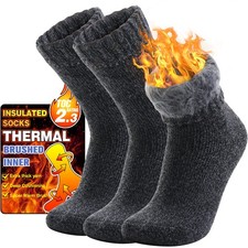 3 Pairs Warm Thermal Socks Women Men Winter Ski Thick Boot Insulated