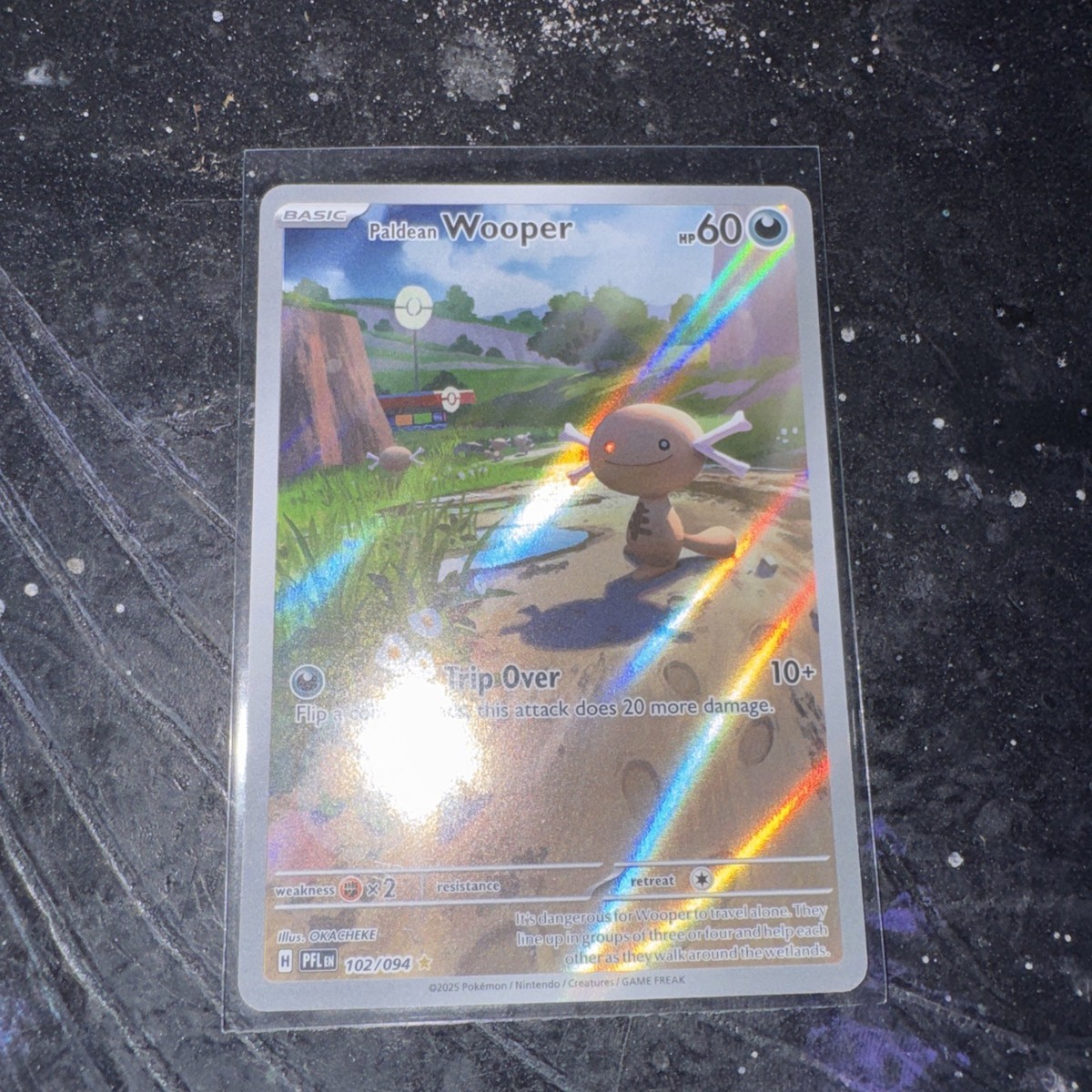 wooper pokemon card full art Paldean Wooper 102/94 Phantasmal Flames Illustration Rare NM English