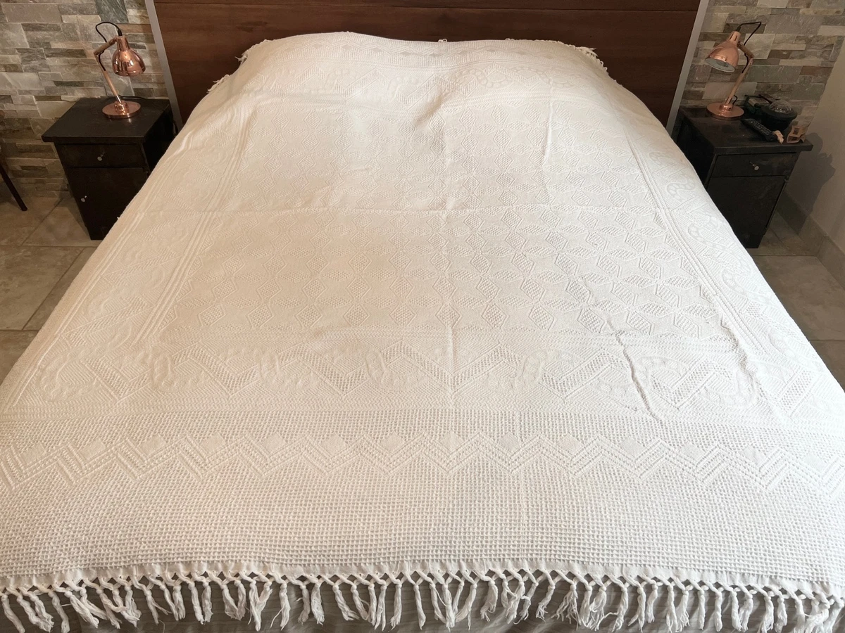 Draps/Couvre-lits - DRAP ancien brodé, ajouré et