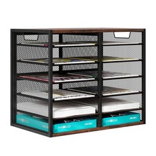 PAG Mass Mail Sorter - Adjustable Mail Holder, Countertop Literature Organize...