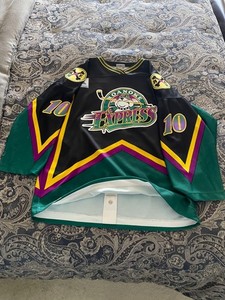 2000-01 ECHL Hockey GAME-WORN Roanoke Express Jersey #10 Jeff Potter -  OT - XXL