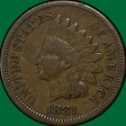 1881 Indian Head Cent Very Good VG Coin #39552