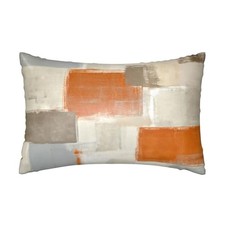 Imitation Silk Pillow Case for Hair and Skin Size 1 King Orange Abstract Art