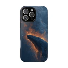 Phone Ink - Custom Case - Whale Celestial Glow Sky Clouds
