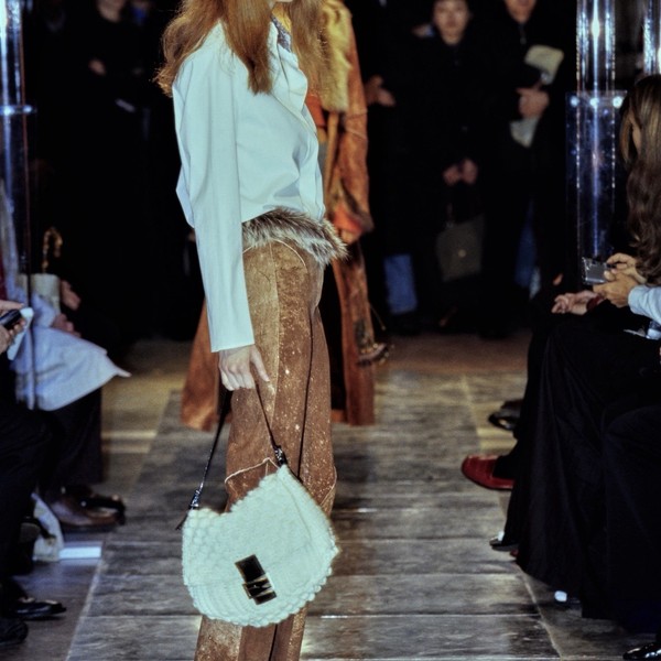 FENDI Fall Winter 1999 Bobble Knit Mamma Baguette Bag