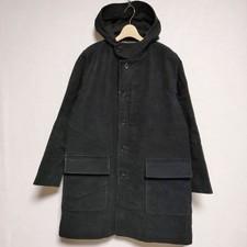 MARGARET HOWELL 579-7210004 Moleskin hooded coat black 3-0914A  