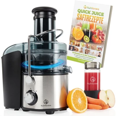 NUTRILOVERS QUICK-JUICER MAX Zentrifugal-Entsafter mit XXL-Einwurf