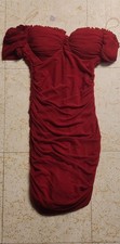 Red dress: Off the shoulder red cocktail dress from Windsor 