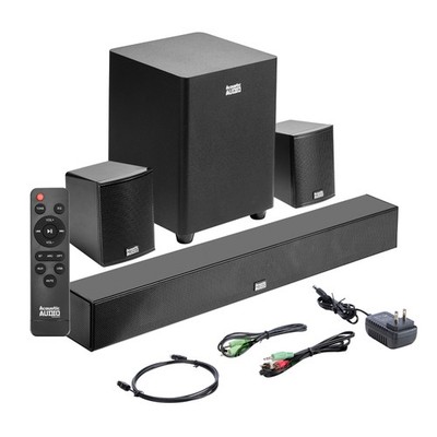 Acoustic Audio 5.1 Surround Sound Home Theater Sound Bar with Bluetooth, RCA,