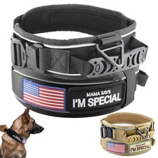 2.5" Tactical Dog Collar for Large Dogs, Adjustable Heavy Duty Military Nylon...