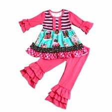 Boutique Gingerbread House 12-18 Mos Tunic Ruffle Leggings Christmas Outfit NEW