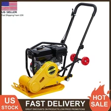 7HP Plate Compactor Rammer 212CC Gas Engine 4200lbs Compaction Force Jack Tamper
