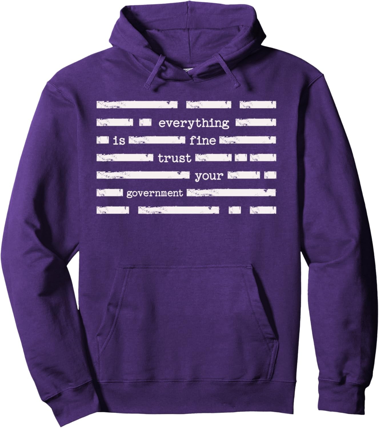 Sudadera con capucha unisex Everything is Fine Trust Your Government Funny Saying Q