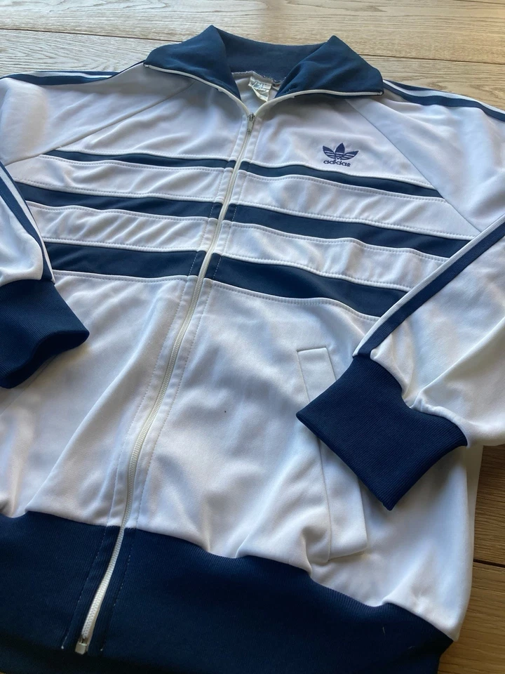adidas Originals Veste zippée Ventex 70/80s Made in France blanche taille L - Photo 2/4
