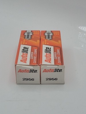 New Genuine Autolite Spark Plugs (2) 2956