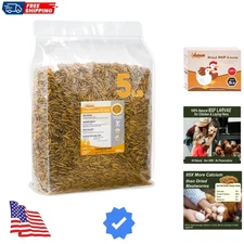 Dried Black Soldier Fly Larvae 5 LBS-100% Natural BSF Larvae-More Calcium Tha...