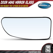 Image of Manual Lower Wing Mirror Glass Passenger for Peugeot Fiat Citroen 99-05 Heated