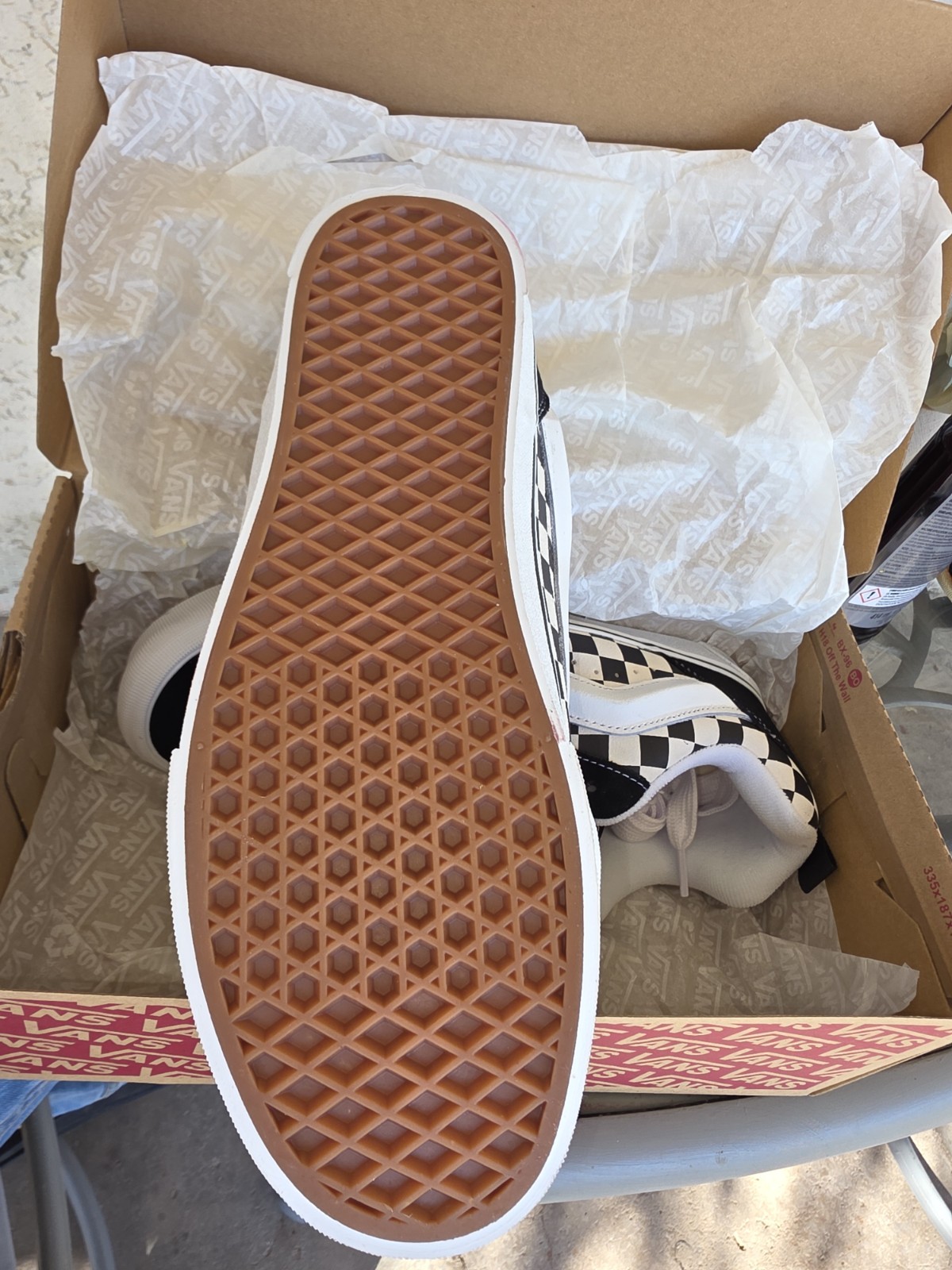 Vans Knu Skool Checkerboard Black White Skateboarding Casual Shoes Men's US 9 thumbnail 4