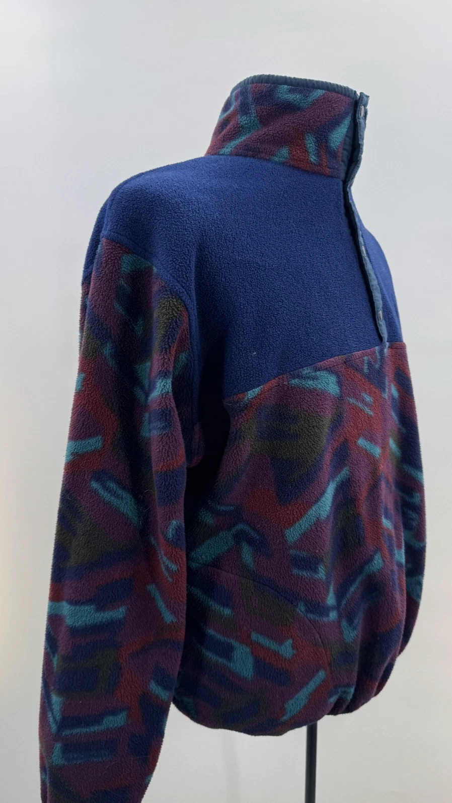 Vintage MERKLEY HEADGEAR Blue Aztec Print Fleece Sherpa Sweater Pullover Sz XL - product detail image 14