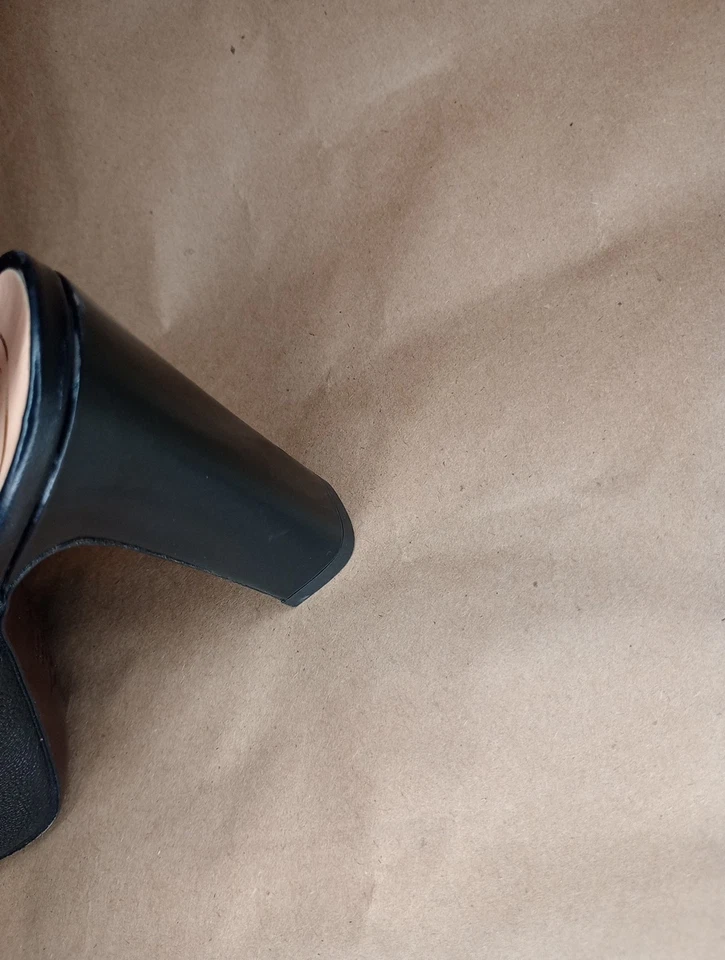 Nanette Lepore женские трудно найти размер 6 мягкая кожа блок каблук Mules черный - Изображение 4 из 4