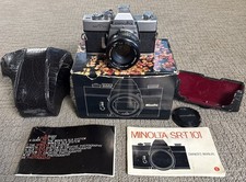 Minolta SRT101 SLR 35mm Film Camera MC ROKKOR-X 50mm f/1.7 w Manuals Box Mint