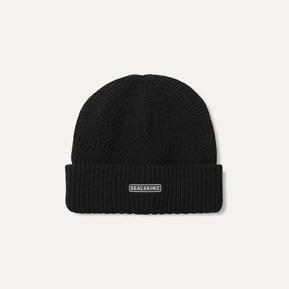 SealSkinz Gressenhall Waterproof Cold Weather Textured Roll Cuff Beanie - Black
Opens in a new windo