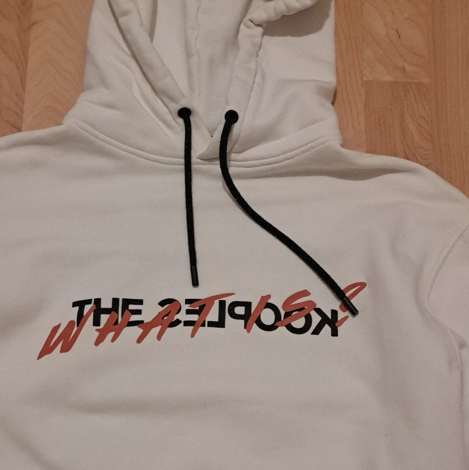 The Kooples pull à capuche écru logo coton, poches, cordon, homme taille S - Photo 2/4