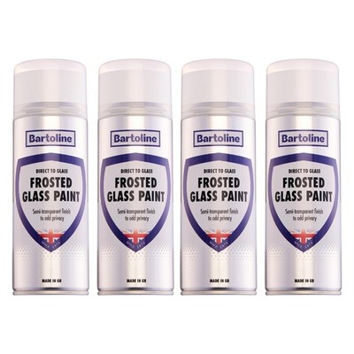 4x Bartoline Milchglas Farbspray halbtransparent Allzweck 400 ml