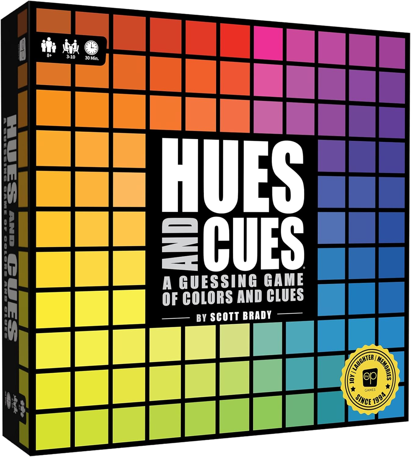 | Hues and Cues | Guessing Board Game | Ages 8+ | 3-10 Players | 30 Minutes Play