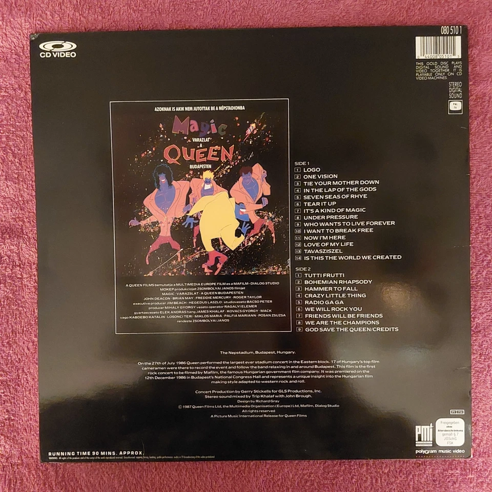 QUEEN•LIVE in Budapest • Laserdisc, guter gebrauchter Zustand, PAL TV •  1987 - Bild 2 von 4