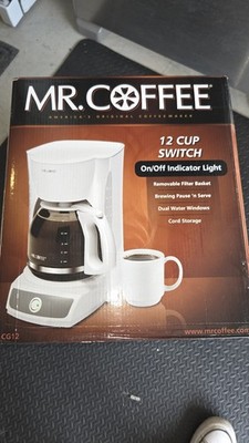 NEW Mr. COFFEE  12 Cup MAKER MACHINE White Filter Small Appliance