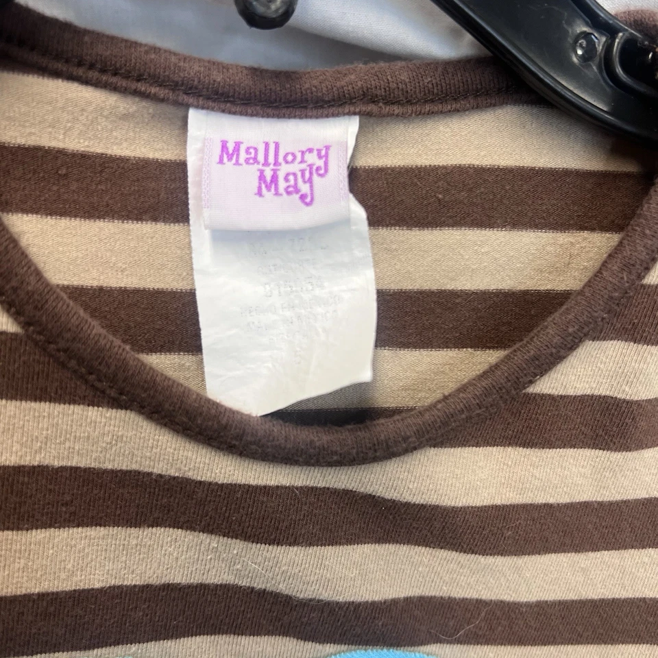 Top túnica manga larga MALLORY MAY niña 5 marrón/verde azulado con corazón de tul Foto 2 de 4