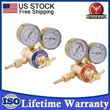 Oxygen and Acetylene Regulators Welding Gas Gauges Pair CGA540 and CGA200