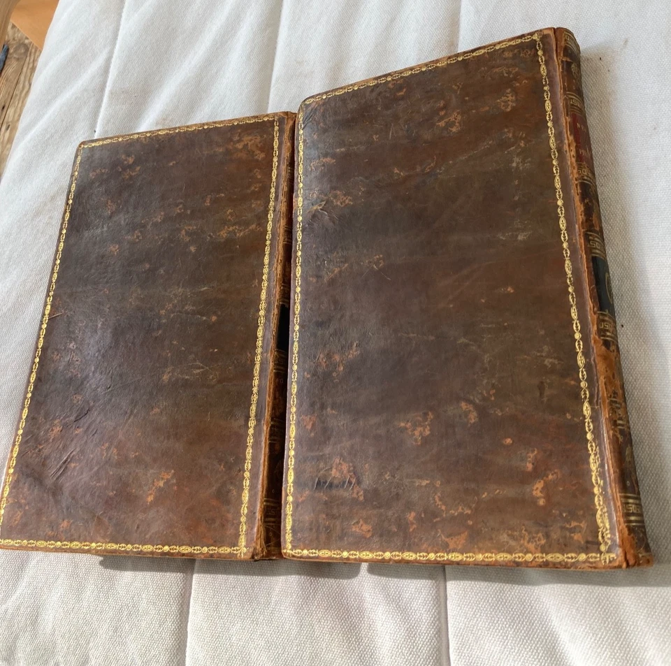 Isaac Newton's Principia 1803 Edition William Davis Revision 2 Volumes - Image 3 of 4