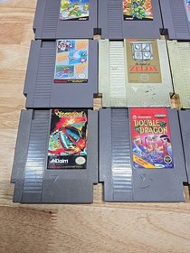 12 Nintendo NES Game Lot Mario Zelda Metroid Mike Tyson TMNT Double Dragon Works