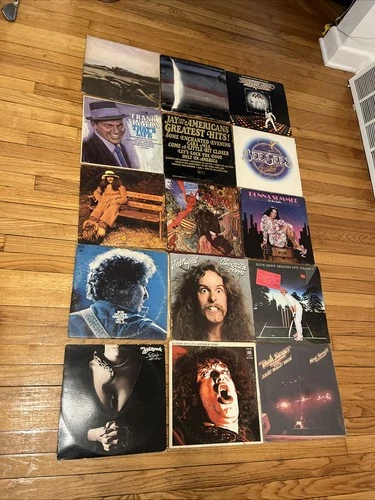 Lot Of 15 Classic Rock Records Albums  Elton John Bob Dyan & More See Pics