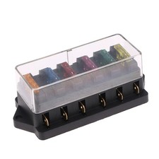 6 -Way Fuse Seat Automotive Replacement Fuses Car Holder Connector Audio