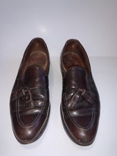 Allen Edmonds Grayson Brown Leather Tassel Loafers, 11D Made In USA, Dress Shoes
