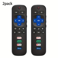 2 Pack Replacement Remote FIT For ROKU TV TCL/Sanyo/Element/Haier/RCA/LG/Philips