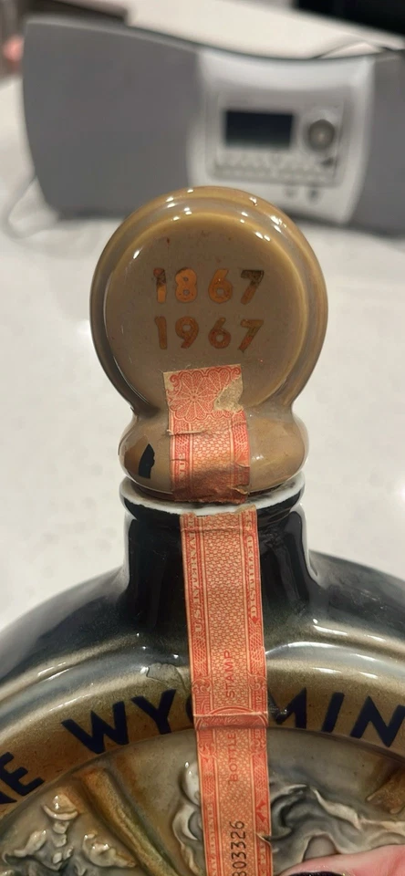 1967 Jim Beam Cheyenne Wyoming Centennial Whiskey Decanter EMPTY - Image 3 of 3