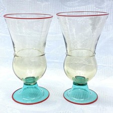 Set di 2 vasi in vetro artistico soffiato a mano Yoichi Ohira - firmati