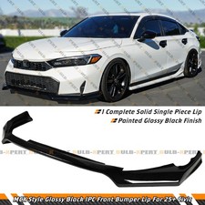 For 2025-2026 Honda Civic Mcx Style Gloss Black 1pc Front Bumper Lip Splitter
